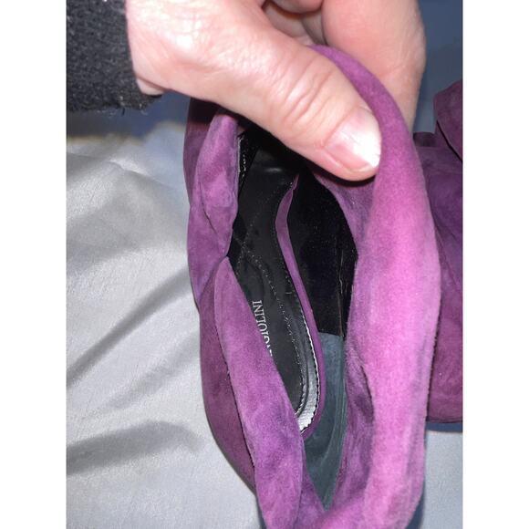 Enzo Angiolini‎ Barachey Leather Boots in Purple Suede - Women's Size 10 M - Picture 10 of 12